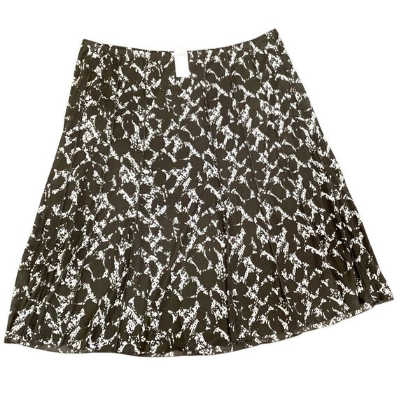 NWT Coldwater Creek Mesh Knit Skirt Plus Sz 1X/18 Brown Abstract Print #47P - Picture 1 of 9